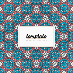 Background mandala seamless pattern vector