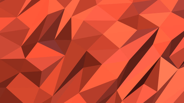 Abstract Polygonal Background. Modern Wallpaper. Tomato Vector Illustration