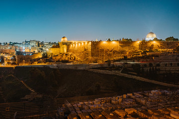 Fototapeta na wymiar Jerozolima nocą
