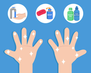 Clean Hands Simple Vector Illustration