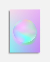 Holographic creative poster. 