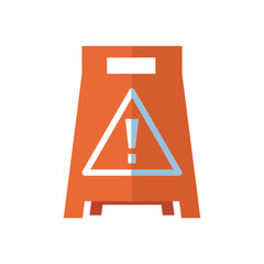 floor caution signal flat style icon
