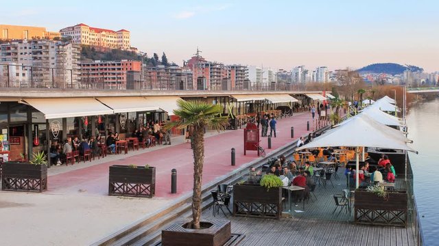 Sunset at Coimbra Docks Portugal Timelapse