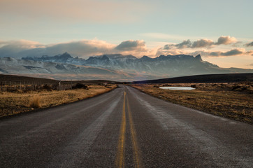 torres del paine's sunset