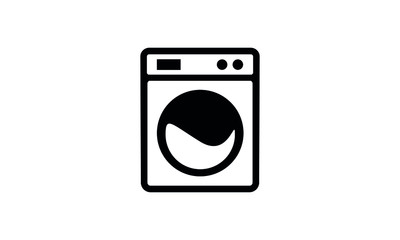 Washing machine vector icon, washing clothes machine vector illustration