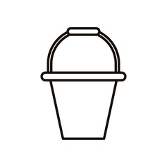 housekeeping plastic bucket line style icon