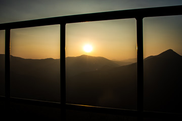 sunrise in the mountains - Bisle Ghat View Point