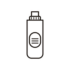 Obraz premium disinfectant plastic bottle product with drop line style