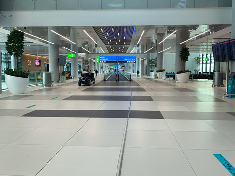 Empty Airport During Covid 19 Coronavirus Pandemic In The World