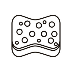 clean sponge line style icon