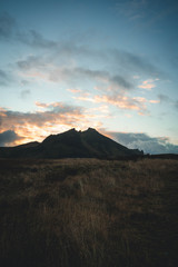 sunrise in the mountains in Iceland