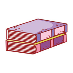 book day, pile textbooks hardcover isolated icon design