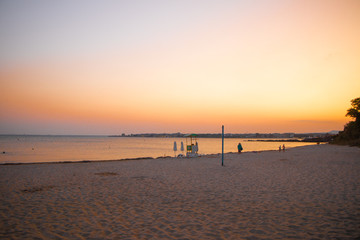 Obraz premium Sunset over black sea-Nesebar from Bulgaria