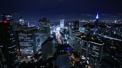 東京 新宿 魚眼撮影 タイムラプス Wall Mural Wallpaper Murals Oka