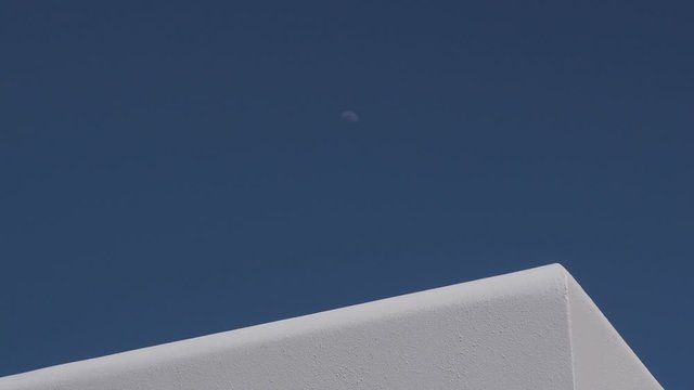 folegandros greece island moon sky white house