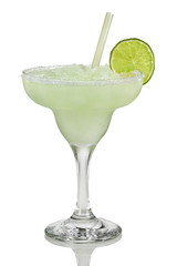 Real Mexican Margarita cocktail. Frozen lime drink with Tequila.