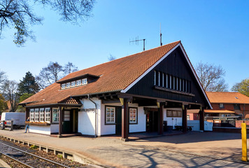 A small train station for the narrow-gauge railway in Wernigerode.