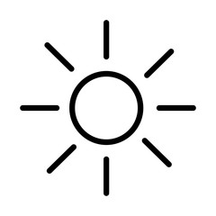 sun star line style icon