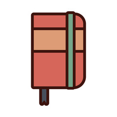 text book line and fill icon