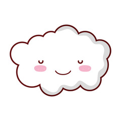 cloud sky kawaii cartoon isolated icon design
