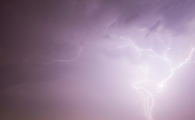 lightning discharge during thunderstorms