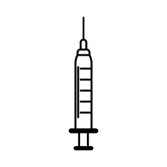 virus covid 19 pandemic medical syringe vaccine line style icon