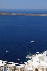 Beautiful View of Oia on Santorini Island, Greece