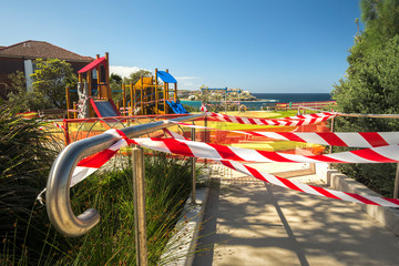 Coronavirus, closed playground, Sydney Australia