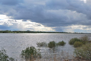 Spring high water on the Irtysh River