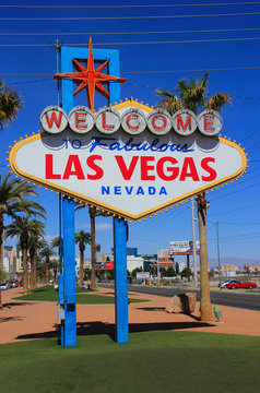 LAS VEGAS, USA - MARCH 19: Welcome to Fabulous Las Vegas sign on March 19, 2013 in Las Vegas, USA. Las Vegas is one of the top tourist destinations in the world.