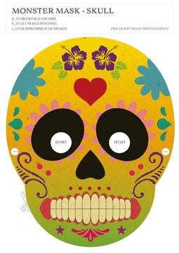Skull printable mask 