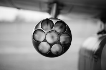 rocket lucher of a military old plane