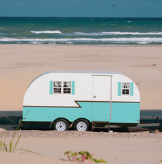 camper on the beach