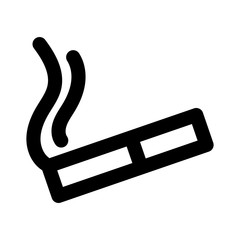cigarette smoke line style icon