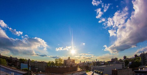 Fototapeta premium fish eye of clouds over the city