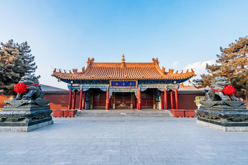 Naklejka premium The gate of Dazhao Temple in Hohhot, Inner Mongolia, China