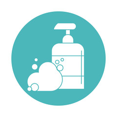 virus covid 19 pandemic liquid soap dispenser block style icon