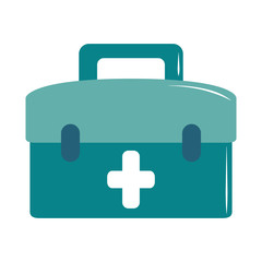 online doctor kit first aid medical equipment care flat style icon