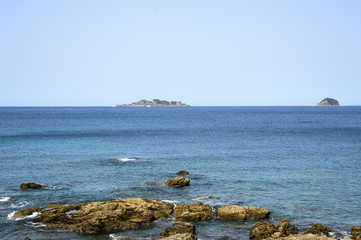 野母崎から望む軍艦島