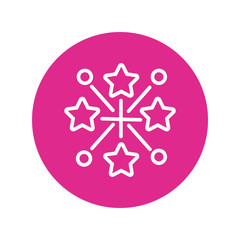 stars splash block and line style icon