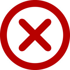 Obraz premium Flat wrong icon is isolated on a white background