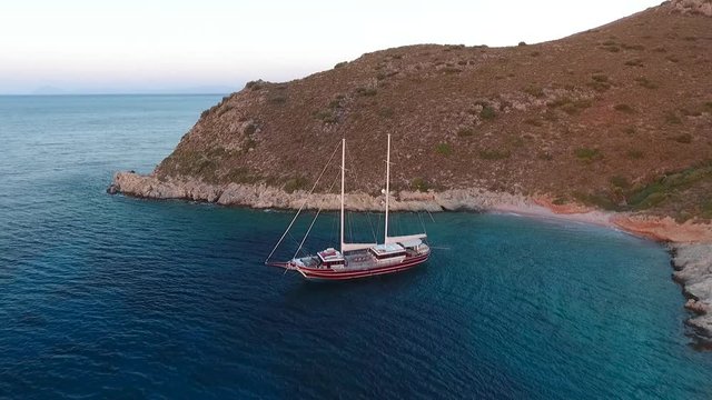 palamutbuku marina datca mugla turkey drone shot