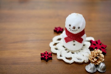 snowman on a white and brown background