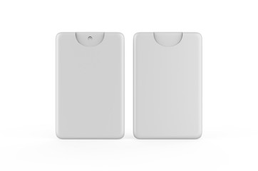 Blank Small Pocket Perfume Plastic Container For Branding, 3d render illustration.
