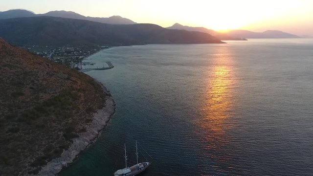 sunrise from palamutbuku datca mugla turkey