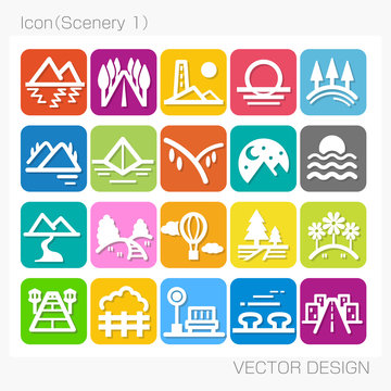 アイコン・風景（Scenery 1）Vector Design