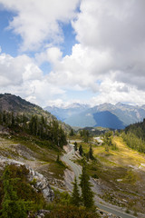 Fototapeta premium A road through the mountains 