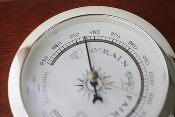 barometer on a white background