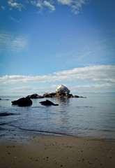 Beautiful landscape around Split Apple Rock New Zealand