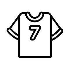 sport shirt equipment line icon